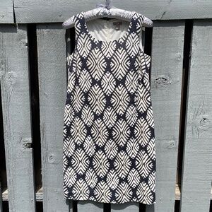 J. Jill woodblock diamond linen dress